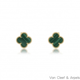 Van Cleef & Arpels Vintage?Alhambra Malachite Earrings VCARO3QL00